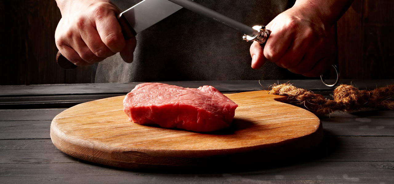 Biefstuk snijden